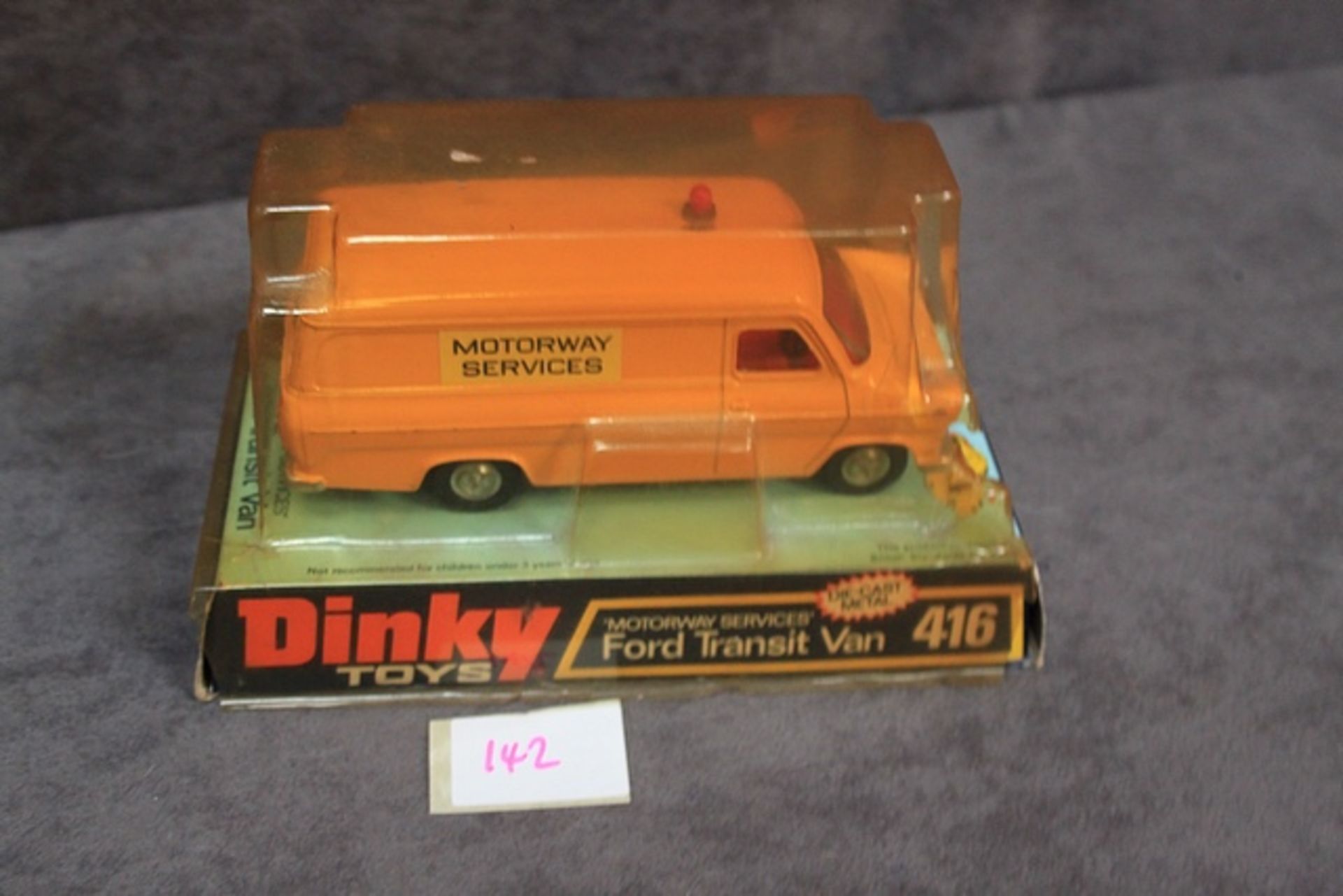 Mint Dinky Toys diecast #416 Motorway Services Ford Transit Van in original Bubble packaging (