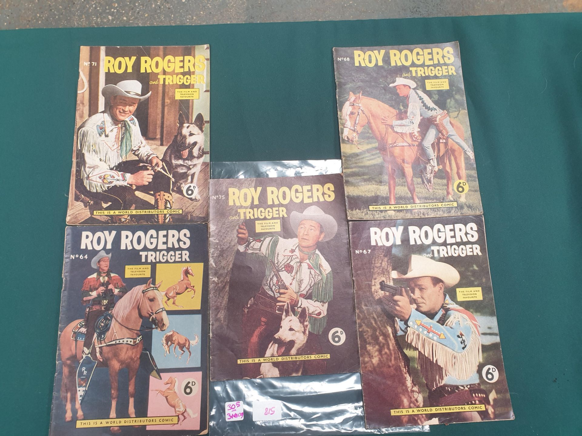 5 x Comic Issues comprising Roy Rogers Trigger Comics #64 Roy Rogers Trigger Comics #67 Roy Rogers