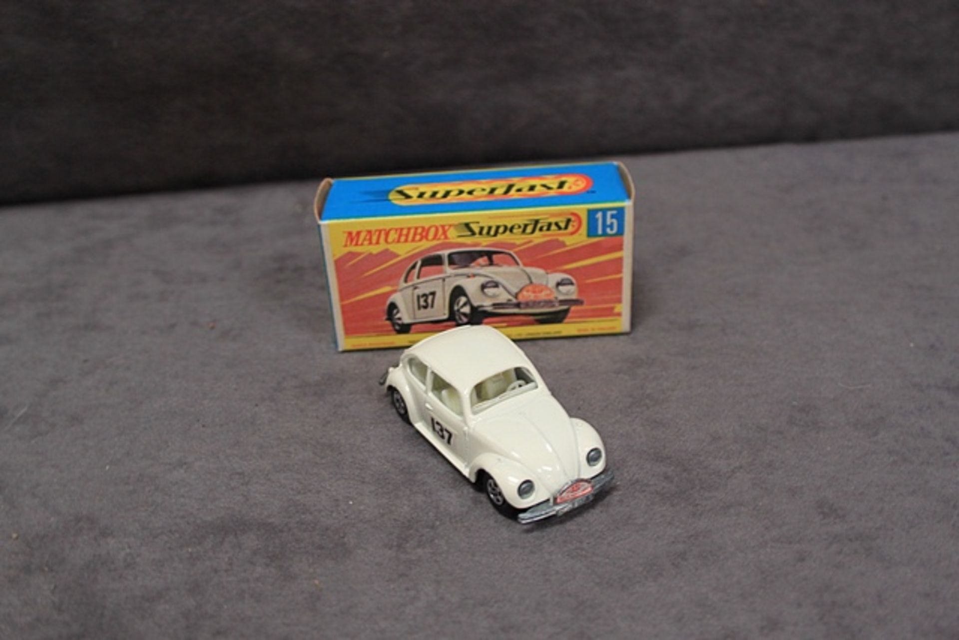 Mint Matchbox Superfast diecast #15 Volkswagen in white (Monte Carlo rally Version) with in crisp - Image 2 of 2