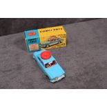 Mint Corgi Toys Diecast #236 Austin A60 De Luxe Saloon Corgi Motor School car in light blue with