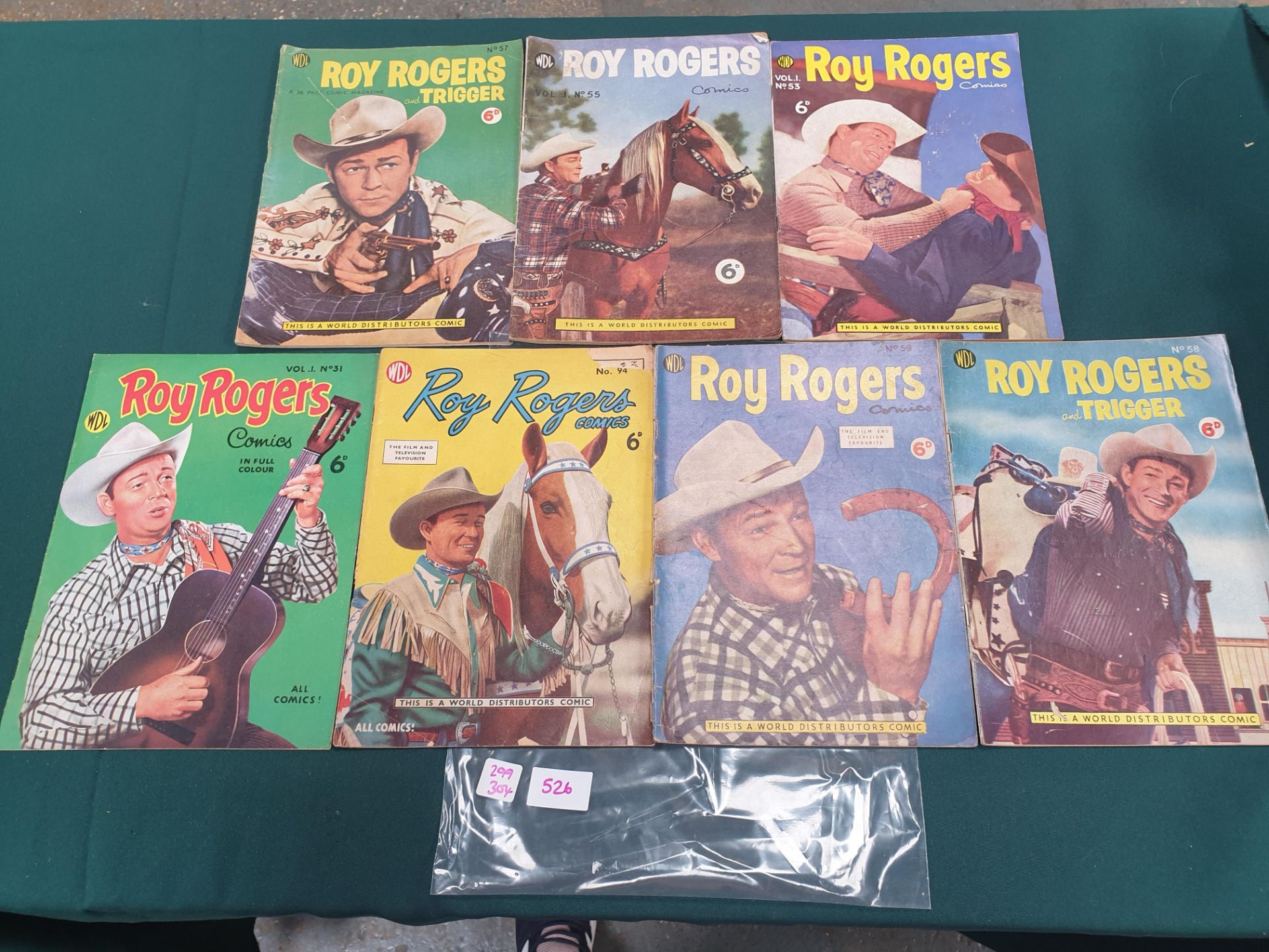 7 x Comic Issues comprising Roy Rogers Comics Volume 1 #31 Roy Rogers Comics Volume 1 #53 Roy Rogers