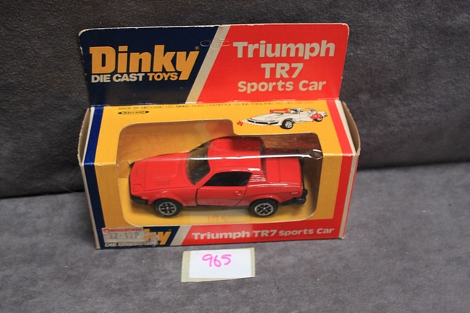 Mint Dinky Diecast Toys #211 Triumph TR7 Sports Car in red in excellent box - Image 2 of 2