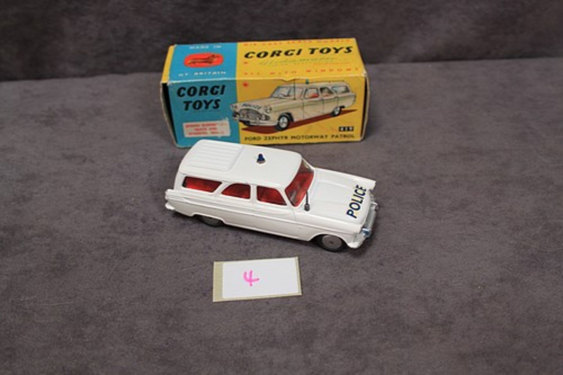 Mint Corgi Toys Diecast #419 Ford Zepher Motorway Patrol in an excellent box (some tiny storage - Image 2 of 2