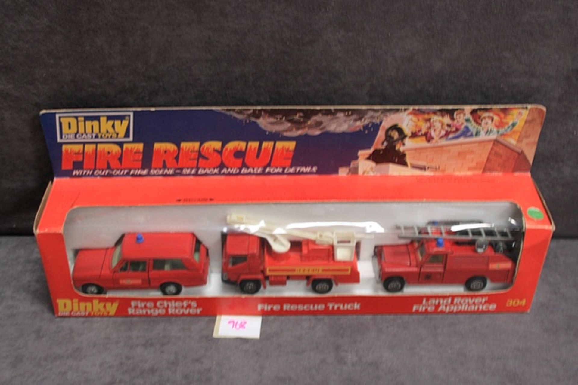 Mint Dinky Diecast Toys #304 Fire Rescue Set in excellent firm crisp box - Image 2 of 2