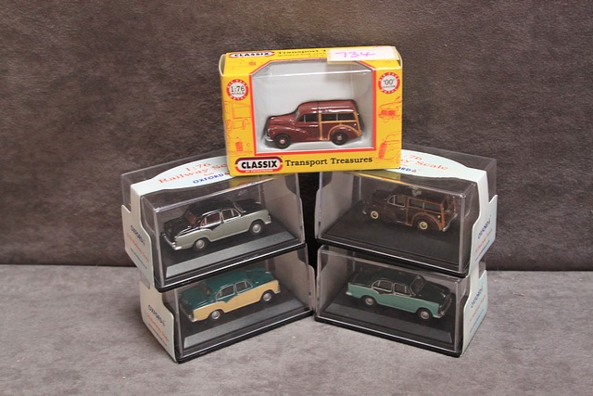 5x 1/76 Railway scale diecast vehicles comprising of 4x Oxford& 1x Classix, comprising of; #