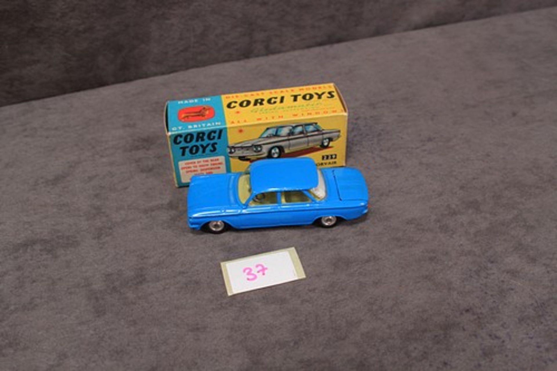 Mint Corgi Toys Diecast #229 Chevrolet Corvair in an excellent firm box - Image 2 of 2