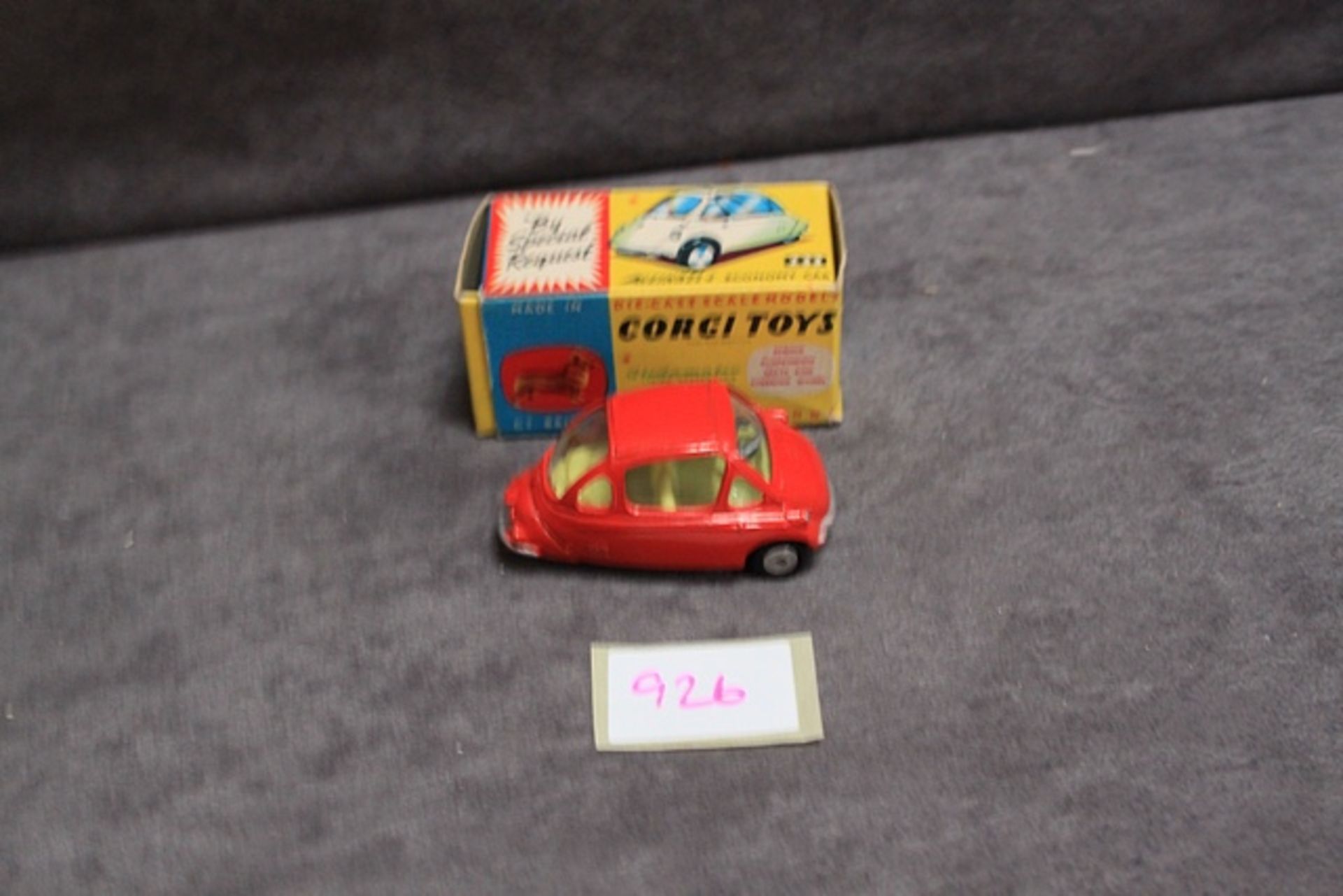 Mint Corgi Toys diecast #233 Heinkel in red excellent firm crisp box - Image 2 of 3