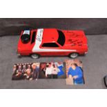 Rare Signed by Antonio Fargus, Michael Glazier & David Soul Fushintoys plastic Radio Control car