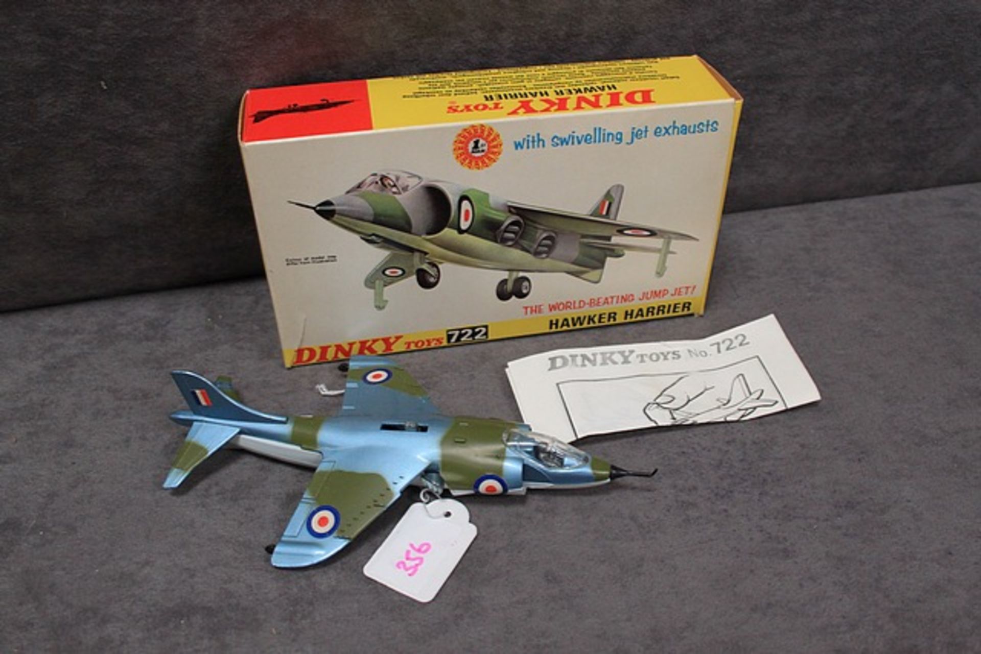 Mint Dinky diecast #722 Hawker Harrier in box - Image 2 of 2