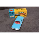 Mint Corgi Toys Diecast #235 Oldsmobile Super 88 rarer in light blue with white strip with leaflet