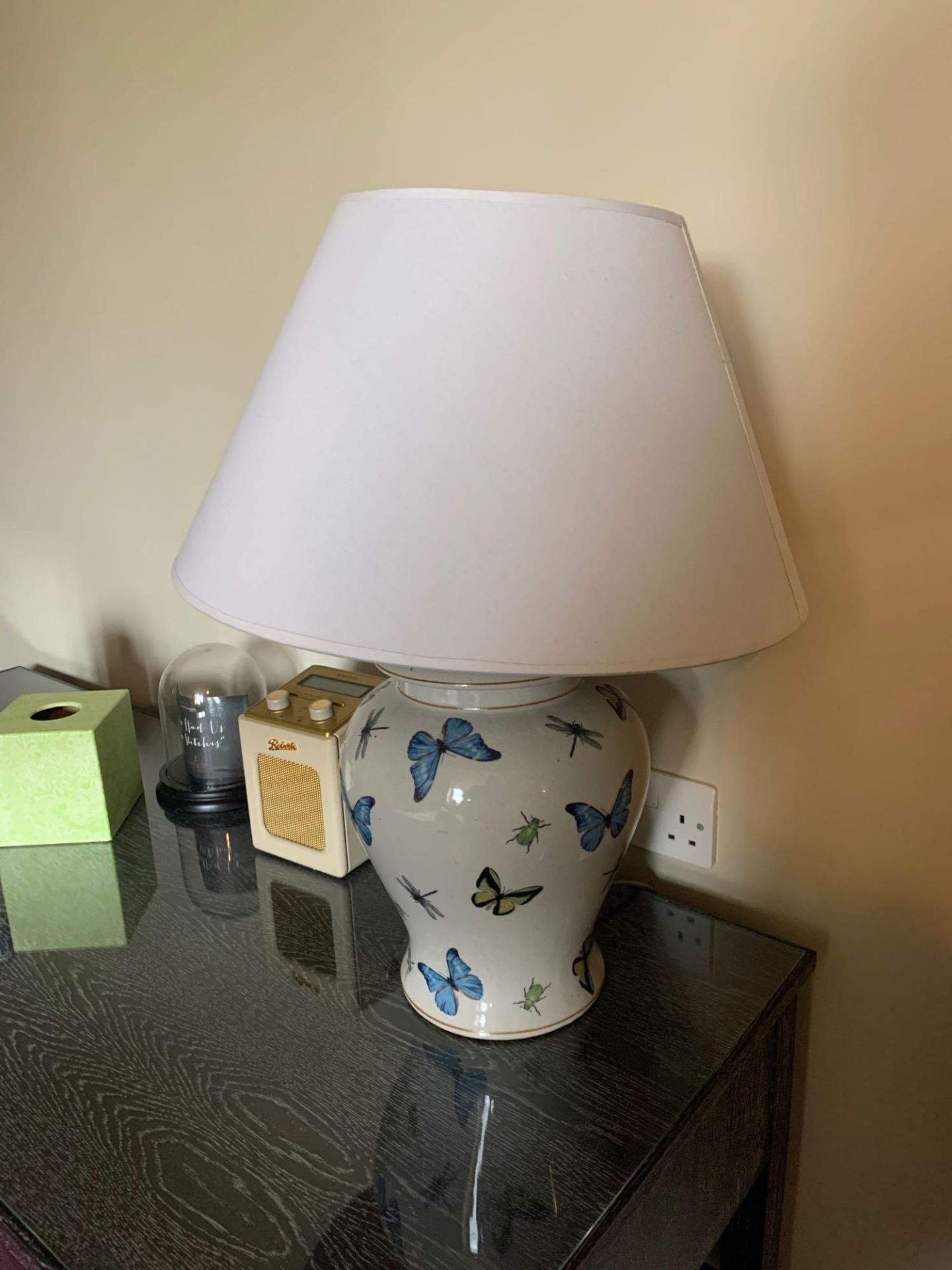 India Jane Butterfly Table Lamp 42cm Complete With Shade