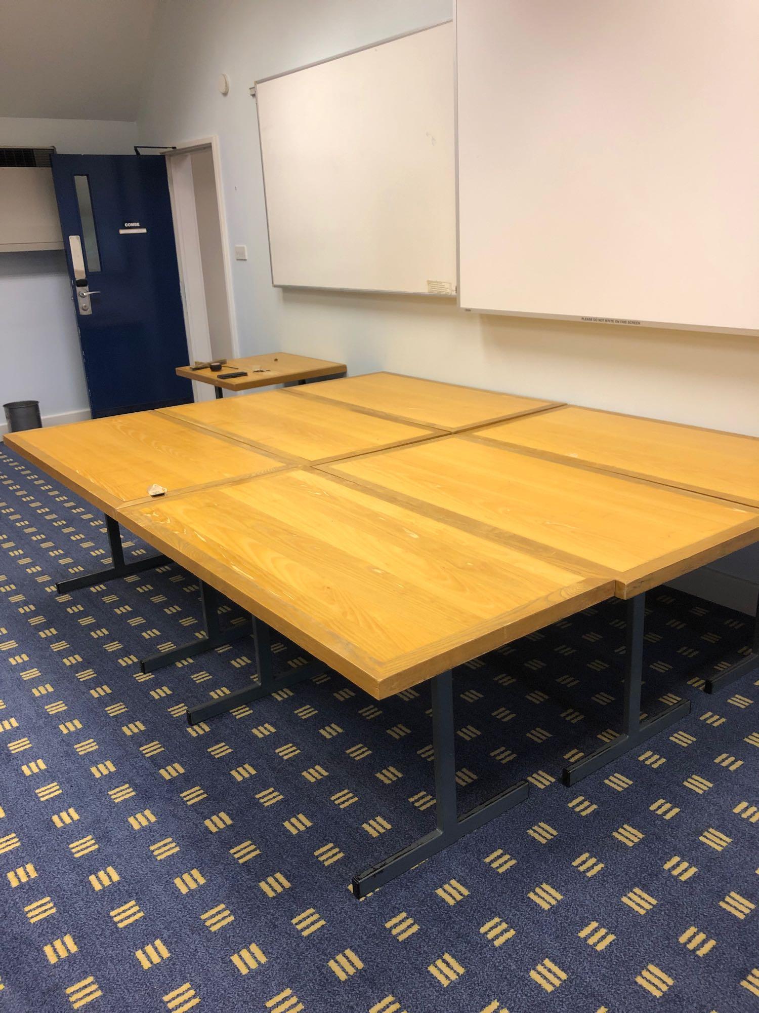 6x Wooden Conference Tables