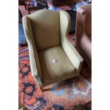 Green Wingback Chair On Castors 570 x 710mm