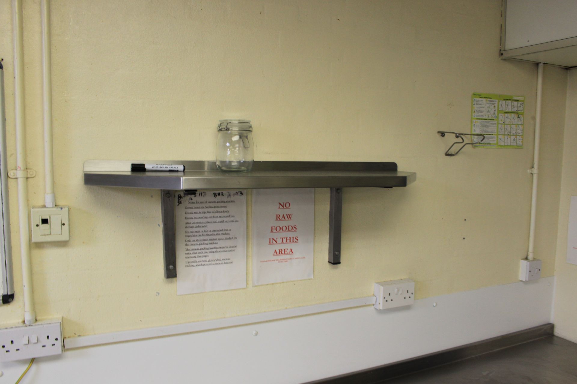 Stainless Steel Heavy Duty Wall Mounted Shelf 1000 x 300mm