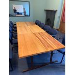 6 x Conference Wooden Top Meeting Tables With Metal Base 120 x 61 x 70cm