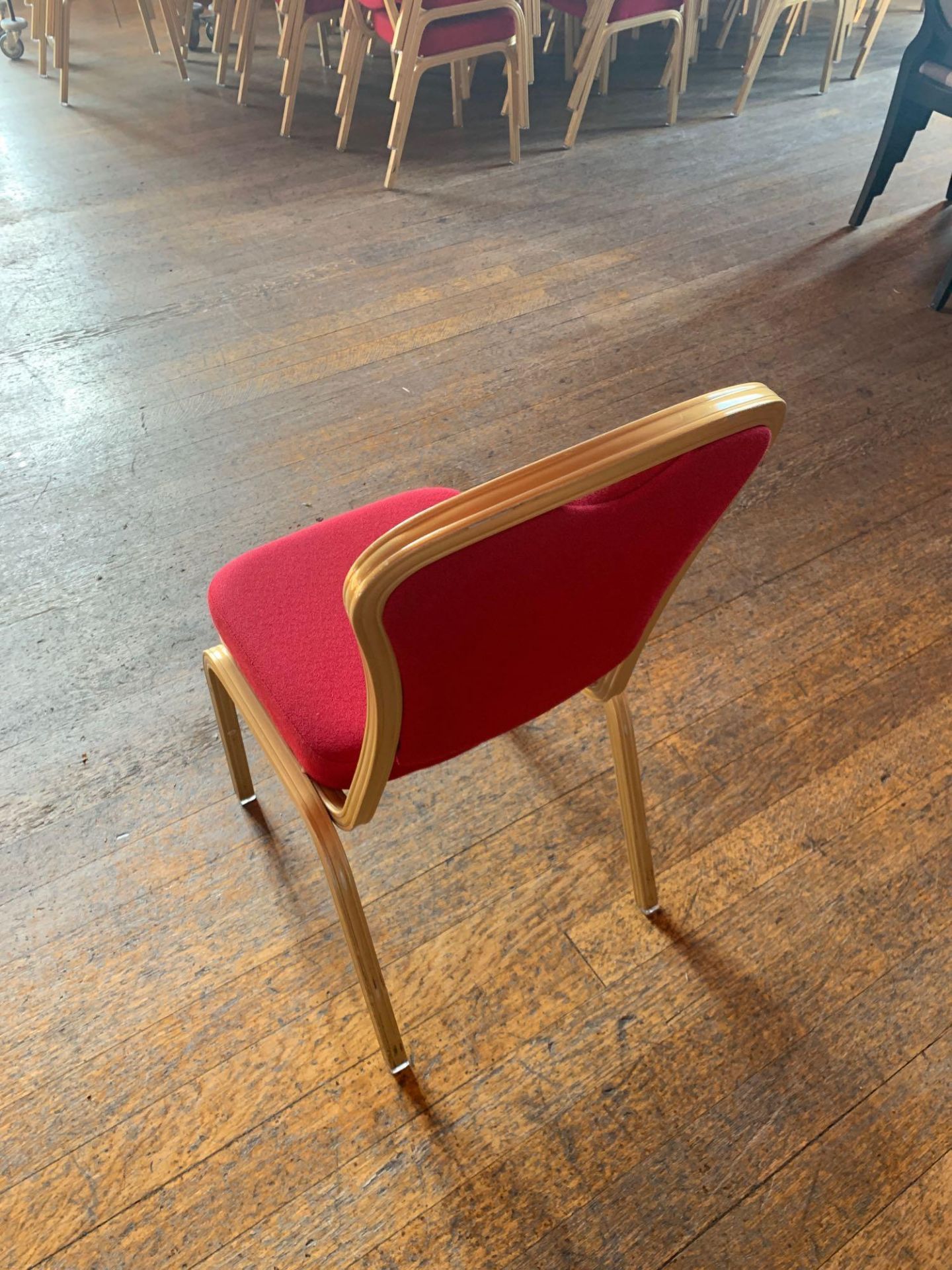 Burgess Furnitures Furniture CH569 Stacking Banquet Chair Red And Gold x 10 45 x 43 x 99cm - Image 3 of 3