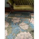 Brass Coffee Table With Glass Top 108 x 46 x 42cm