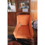 Orange Arm Chair On Front Castors 700 X 600 X 900mm