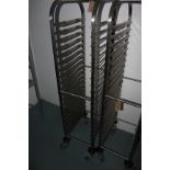 Stainless Steel Mobile 20 Tier Tray Rack Trolley 380 x 570 x 1750mm