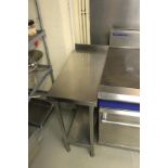 Stainless Steel Preparation Table With Undershelf & Upstand 370 x 770mm
