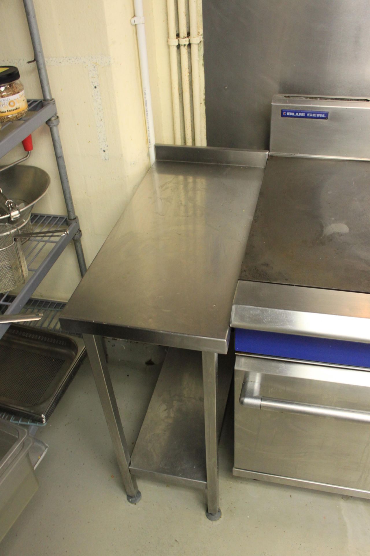 Stainless Steel Preparation Table With Undershelf & Upstand 370 x 770mm