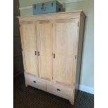 Three Door Two Drawer Limed Oak Effect Wardrobe Internally Fitted And Painted In Vibrant Colours 149