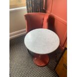 Round Cast Iron Table With White Marble Top The Base Painted Nouveau Table Base In Cast Iron 60 X