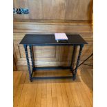 Black Wooden Hall Table With Spindle Legs 1100 x 450 x 970mm