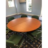 9x Burgess Furnitures Semicircle Conference Tables Wood Top With Chrome Legs 1500 x 740 Mm