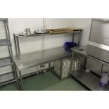 Stainless Steel Preparation Table With Over Shelf 2000 x 600mm
