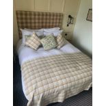 Hospitality Contract King Size Divan Bed Mattress And Headboard Sold With Cushions And Throw 152cm x