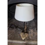 Early 20th Century Taxidermy Horn Lamps On Wood Base. 700mm (H)