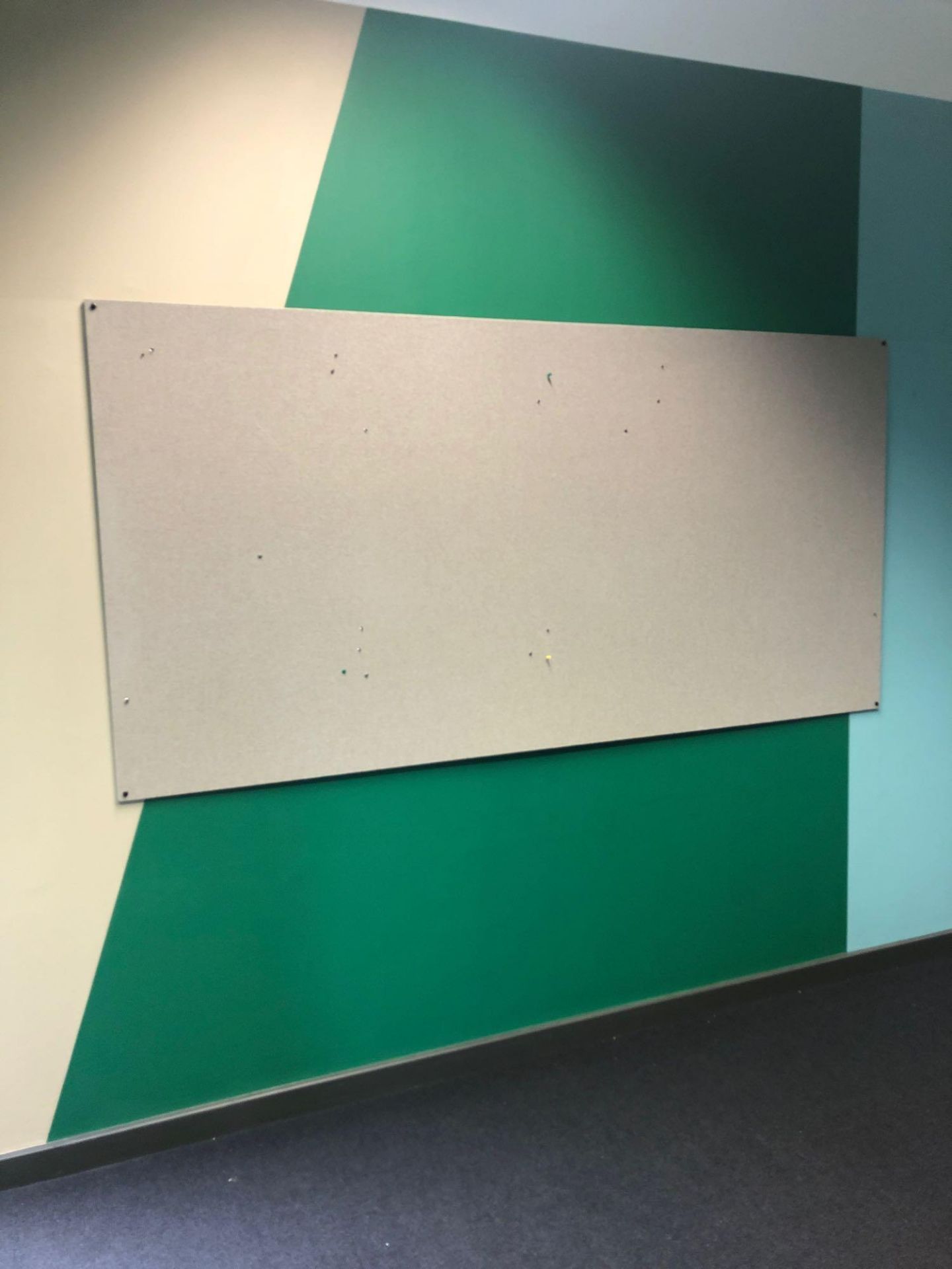 2 x Pin Noticeboards One In Green And One In Grey 2400 x 1200mm