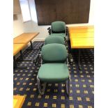 15 x Burgess Furnitures Green Cantilever Chairs