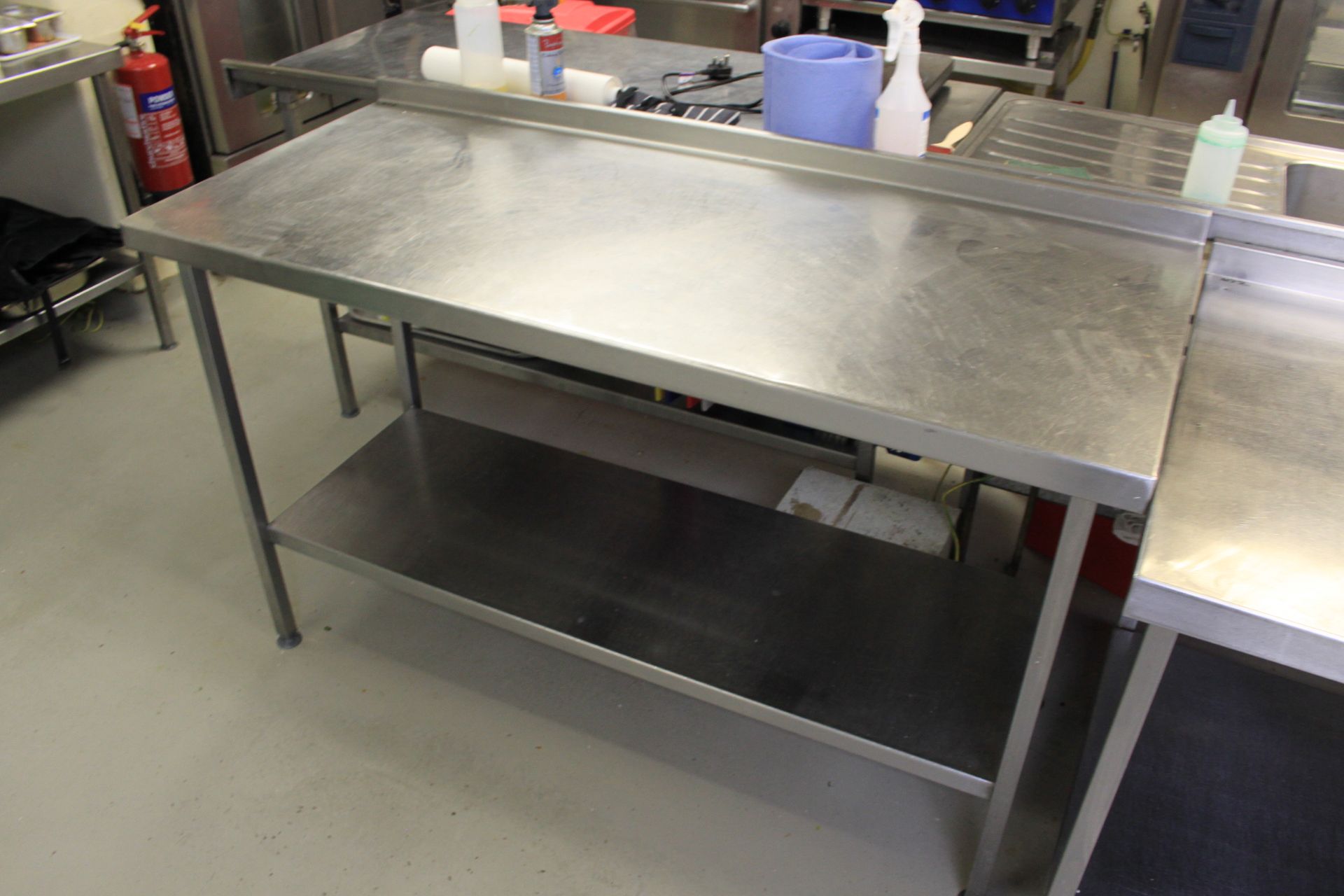 Stainless Steel Preparation Table With Undershelf & Upstand 1480 x 650mm