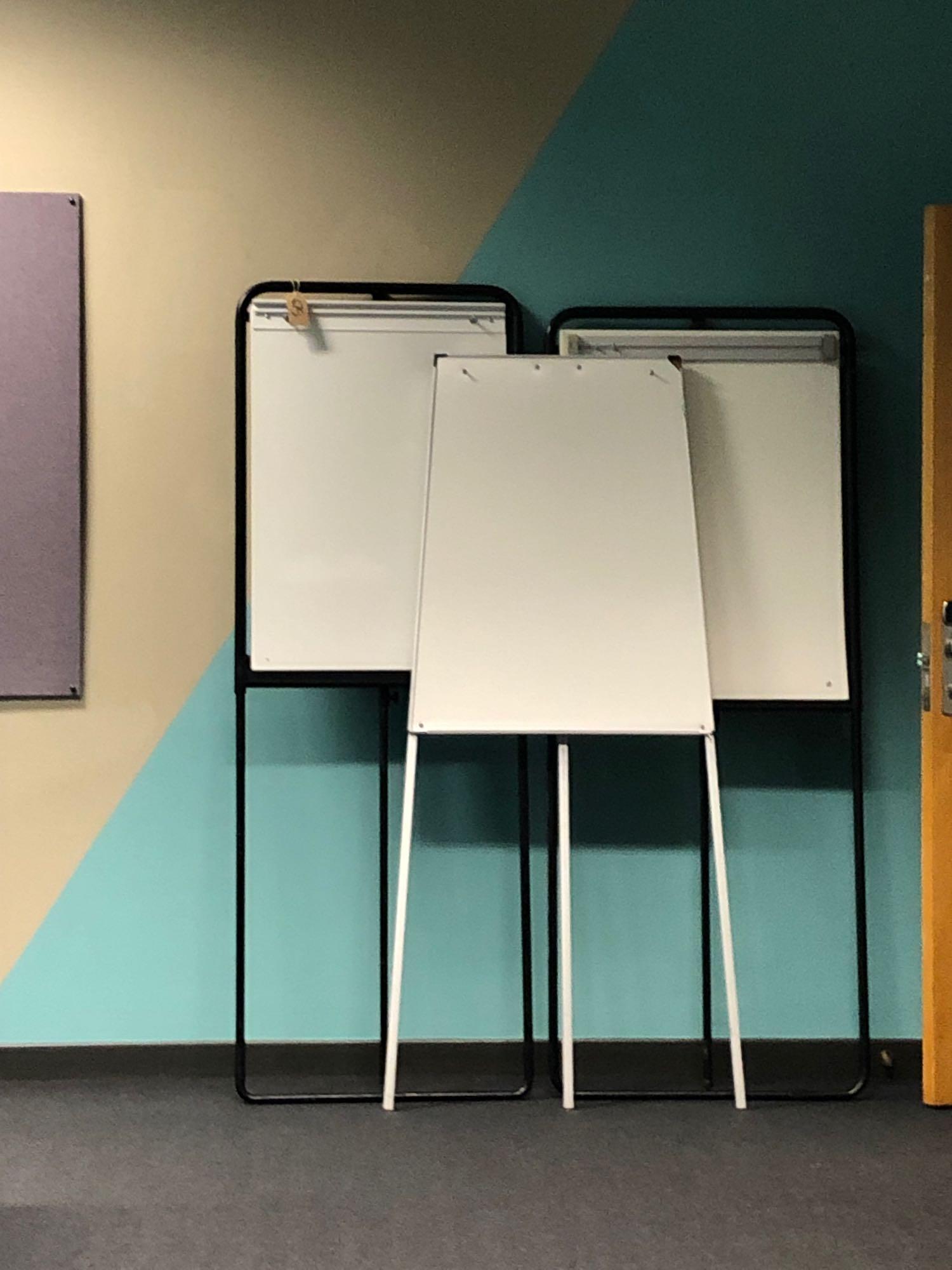 3 x Whiteboard/Flipchart Stands