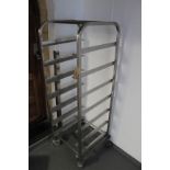 Stainless Steel Mobile Trolley For Kitchen 7 Tier Tray Rack 560 x 570 x 1650mm