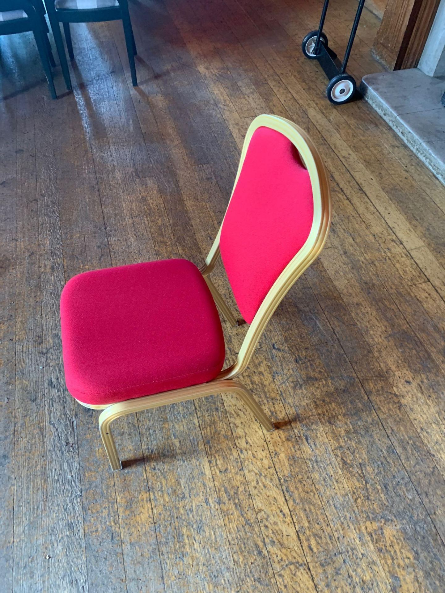 Burgess Furnitures Furniture CH569 Stacking Banquet Chair Red And Gold x 10 45 x 43 x 99cm - Image 2 of 3