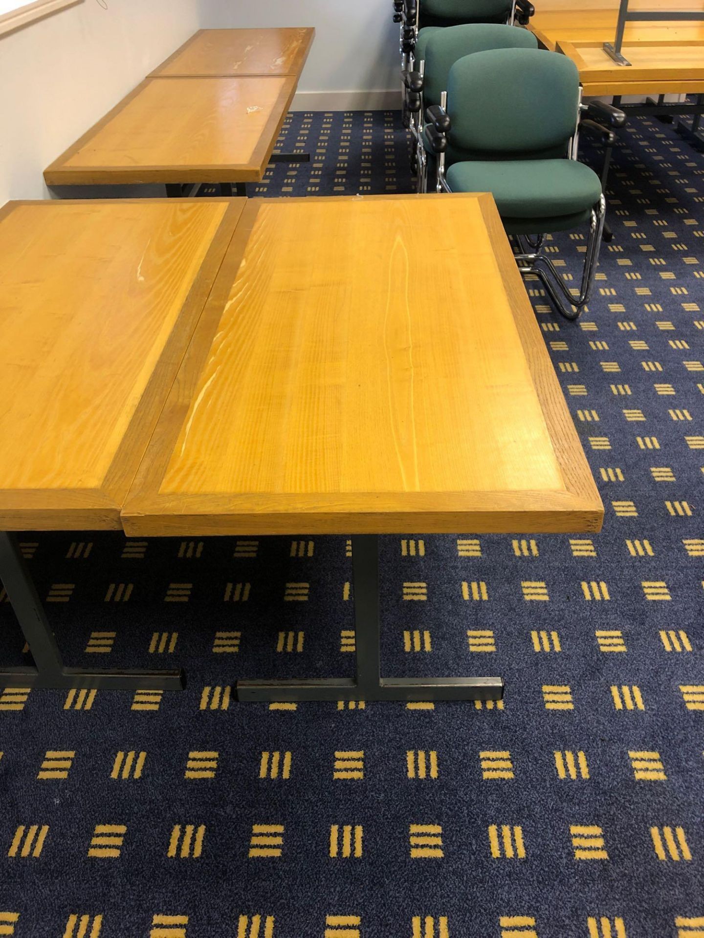 Six x Wooden Conference Tables 1380 x 690mm - Image 2 of 2