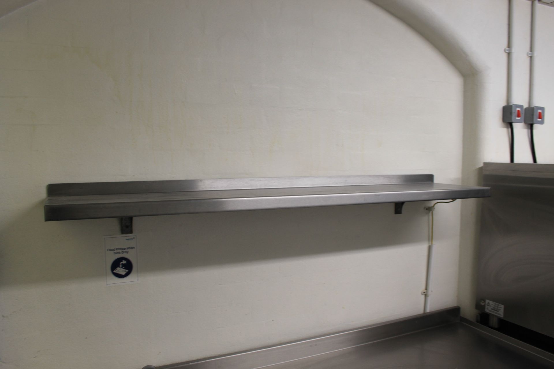 Stainless Steel Heavy Duty Wall Mounted Shelf 1500 x 300mm