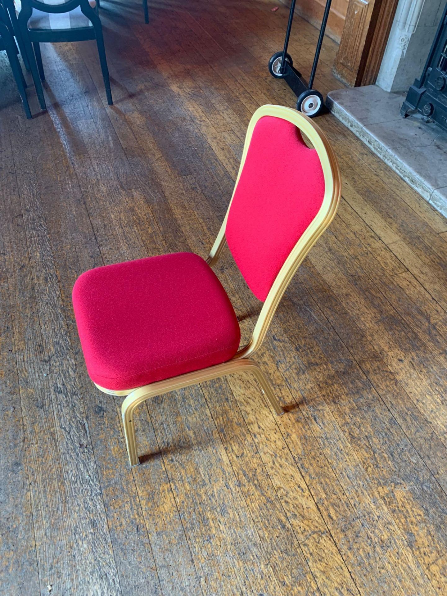 Burgess Furnitures Furniture CH569 Stacking Banquet Chair Red And Gold x 10 45 x 43 x 99cm - Image 2 of 3