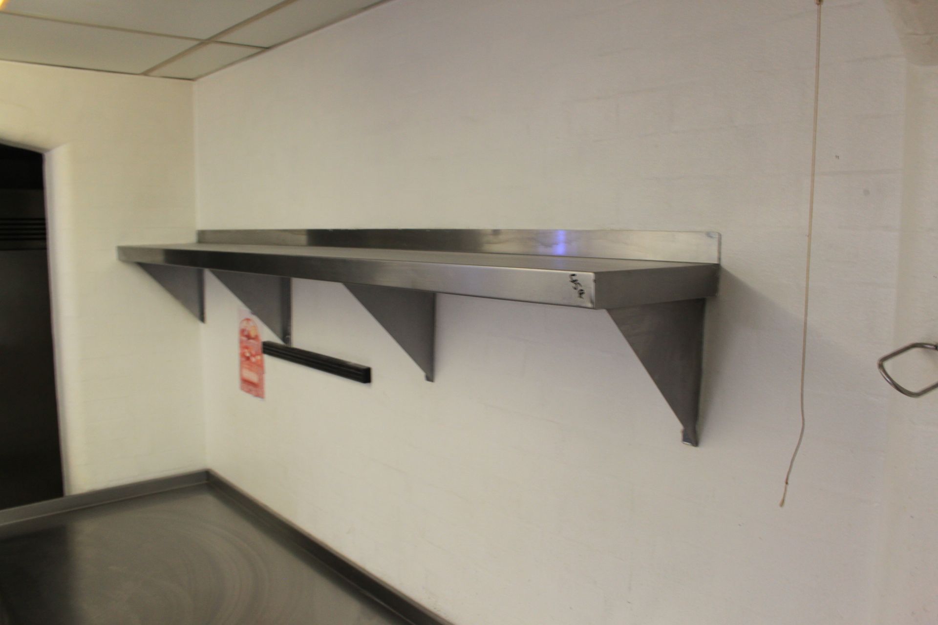 Stainless Steel Wall Heavy Duty Mounted Shelf 2200 x 300mm