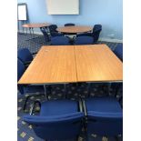 6x Burgess Furnitures Oblong Conference Tables Wooden Top With Chrome Legs 1500 x 750 Mm