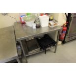 Stainless Steel Preparation Table With Undershelf 1000 x 800mm