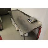 Stainless Steel Preparation Table With Up Stand 2480 x 800mm