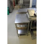 Stainless Steel Preparation Table With Undershelf & Upstand 500 x 770mm