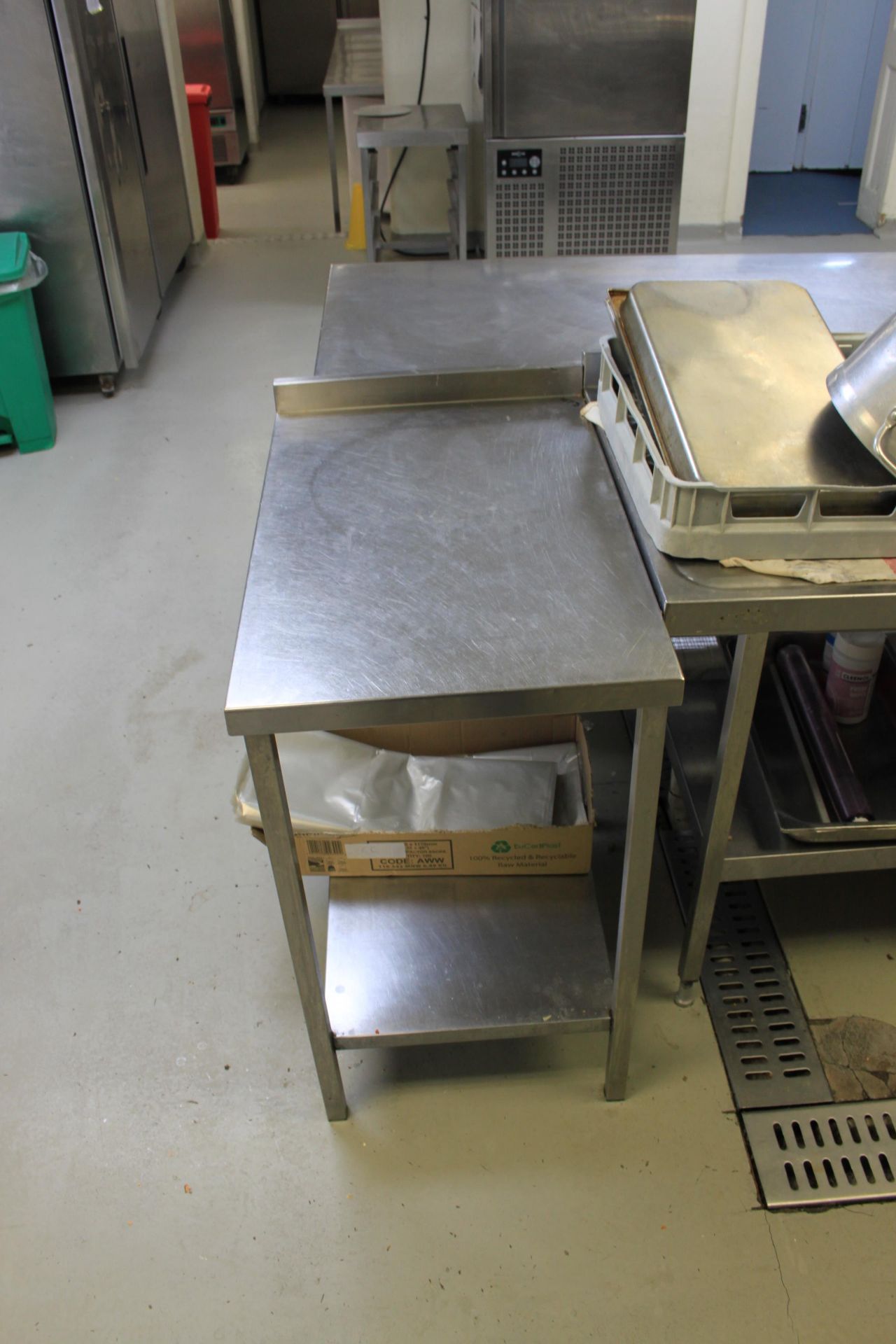 Stainless Steel Preparation Table With Undershelf & Upstand 500 x 770mm