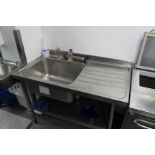 Commercial Stainless Steel Utensil Sink With R/H Drainer 1200 x 650mm