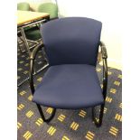 17 x Burgess Furnitures Blue Cantilever Chairs