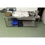 Stainless Steel Preparation Table With Undershelf & Upstand 1800 x 600mm